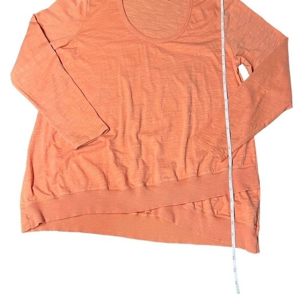 SOFT SURROUNDINGS WOMENS CHALKY ORANGE LONG SLEEVE CASUAL TOP SIZE LARGE - Picture 8 of 8